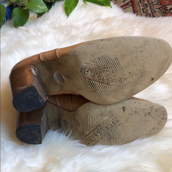 Seychelles Mid-Calf Leather Camel Boots, US 7.5 - Picture 5 of 7
